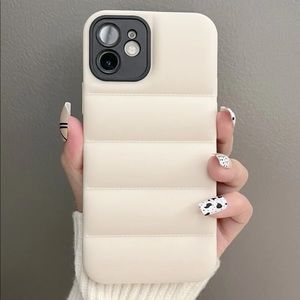 White Puffer iPhone 13 Pro Max Case New